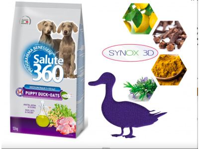Salute dog puppy kachna+oves med/maxi 12Kg